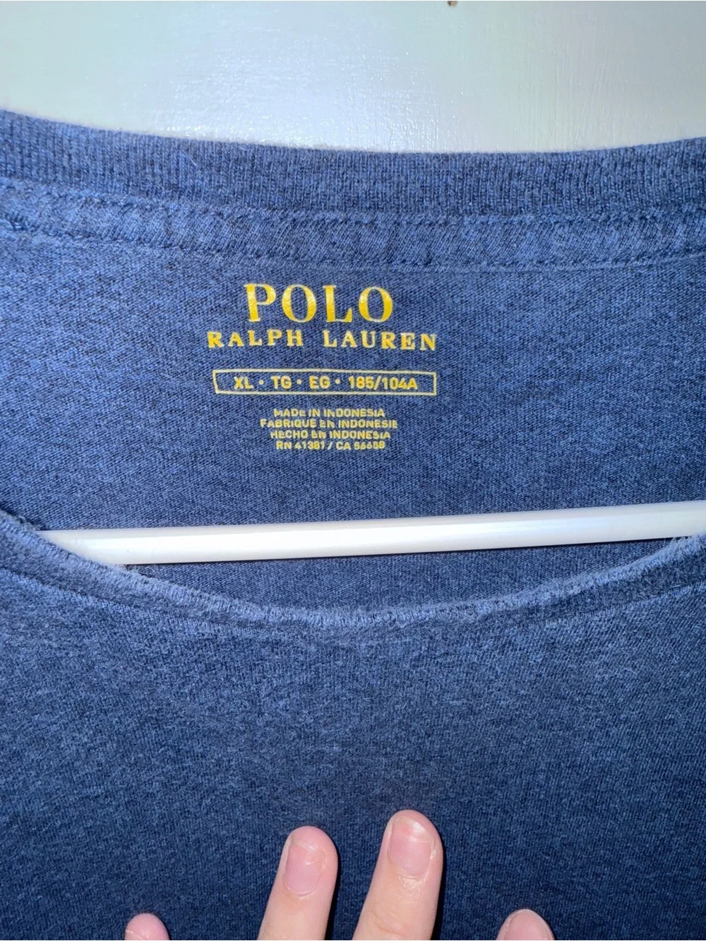 Polo by Ralph Lauren Navy Long-Sleeve Crewneck with Red Pony